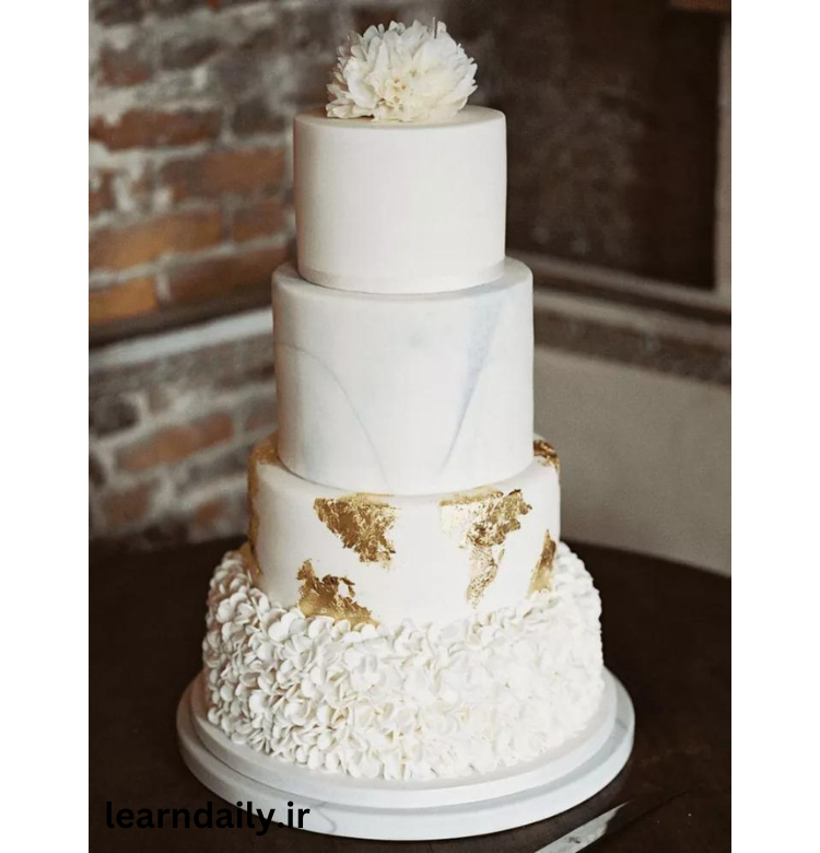 مدل کیک عروسی چهار طبقه شیک