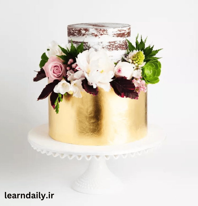 مدل کیک عروسی دو طبقه شیک