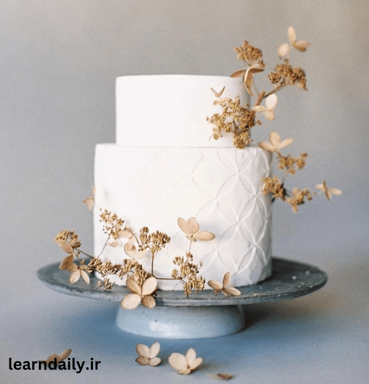 کیک دو طبقه عروسی مدل جدید